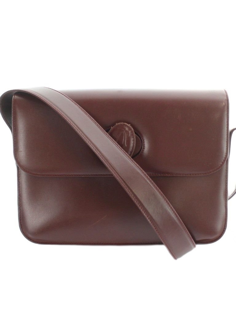 Cartier Must Line Shoulder Bag Crossbody Turnlock Double C Leather